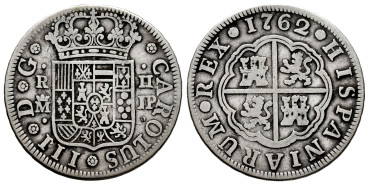 Cy10711.-CARLOS III - 2 Reales 1762 Madrid J.P.-BC-