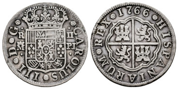 Cy10733.-CARLOS III - 2 Reales 1766 Madrid P.J.-MBC-