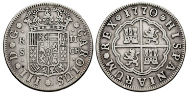 Cy10766.-CARLOS III - 2 Reales 1767 Sevilla C.F.-MBC-