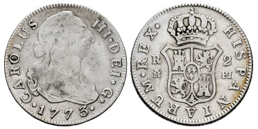 Cy10784.-CARLOS III - 2 Reales 1773 Madrid P.J.-BC