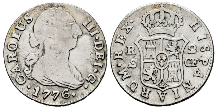 Cy10813.-CARLOS III - 2 Reales 1776 Sevilla C.F.-BC+