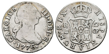 Cy10813.-CARLOS III - 2 Reales 1776 Sevilla C.F.-BC+