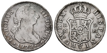 Cy10815.-CARLOS III - 2 Reales 1777 Madrid P.J.-BC