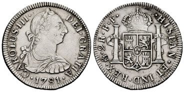 Cy10850.-CARLOS III - 2 Reales 1781 Mexico F.F.-EBC-