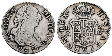 Cy10895.-CARLOS III - 2 Reales 1786 Madrid D.V.-MBC-