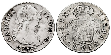 Cy10916.-CARLOS III - 2 Reales 1788 Sevilla C.-MBC