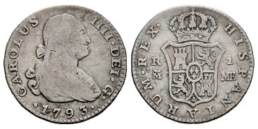 Cy12591-2.-CARLOS IV - 1 Real 1793 Madrid M.F.- BC 
