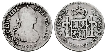 Cy12638.-CARLOS IV - 1 Real 1800 Mexico F.M.- BC 