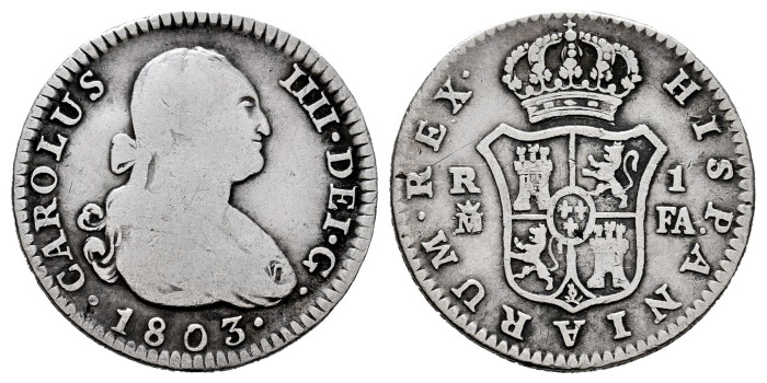 Cy12663.-CARLOS IV - 1 Real 1803 Madrid F.A.- BC 