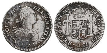 Cy12671.-CARLOS IV - 1 Real 1804 Mexico T.H.- MBC 