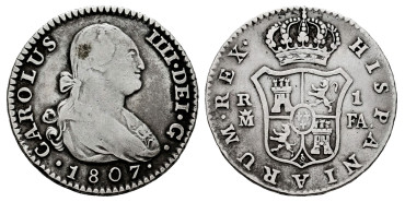 Cy12688.-CARLOS IV - 1 Real 1807 Madrid F.A.- MBC- 