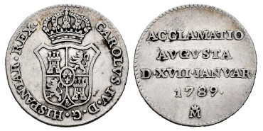 Cy12698.-CARLOS IV - medalla proclamacion Madrid  1789 MBC+ 