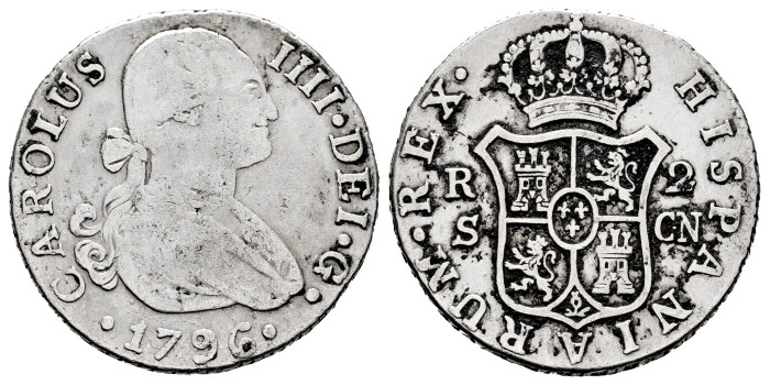 Cy12778.-CARLOS IV - 2 Reales 1796 Sevilla C.N.-BC
