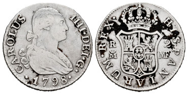Cy12781.-CARLOS IV - 2 Reales 1798 Madrid M.F.-MBC-