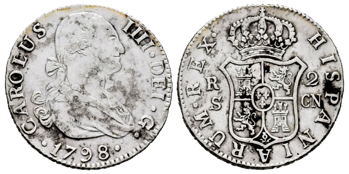 Cy12787.-CARLOS IV - 2 Reales 1798 Sevilla C.N.-MBC