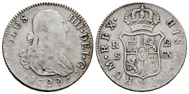 Cy12795.-CARLOS IV - 2 Reales 1799 Sevilla C.N.-BC+