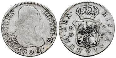 Cy12798.-CARLOS IV - 2 Reales 1800 Madrid M.F.-BC