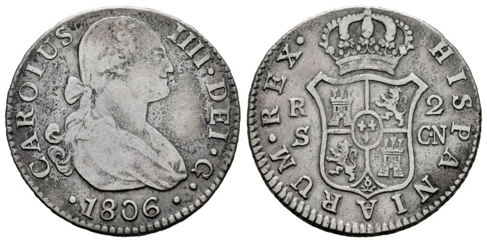 Cy12855.-CARLOS IV - 2 Reales 1806 Sevilla C.N.-MBC-