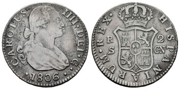 Cy12855.-CARLOS IV - 2 Reales 1806 Sevilla C.N.-MBC-