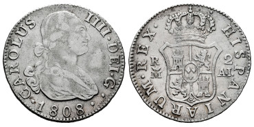 Cy12867-1.-CARLOS IV - 2 Reales 1808 Madrid A.I.-MBC