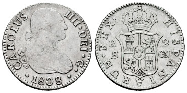 Cy12874.-CARLOS IV - 2 Reales 1808 Sevilla C.N.-BC