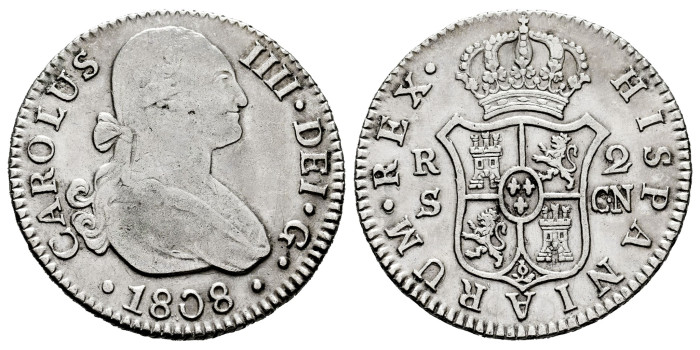 Cy12874-1.-CARLOS IV - 2 Reales 1808 Sevilla C.N.-MBC-