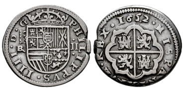 Cy05607.-FELIPE IV - 2 ReaLes 1652 Sevovia BR -MBC 