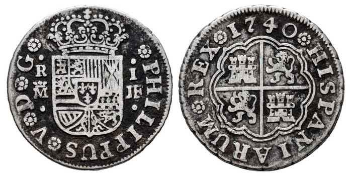 Cy07993.-FELIPE V - 1 Real 1740 Madrid J.F .-BC+