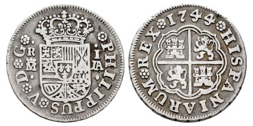 Cy08021.-FELIPE V - 1 Real 1744 Madrid J.A .-MBC-