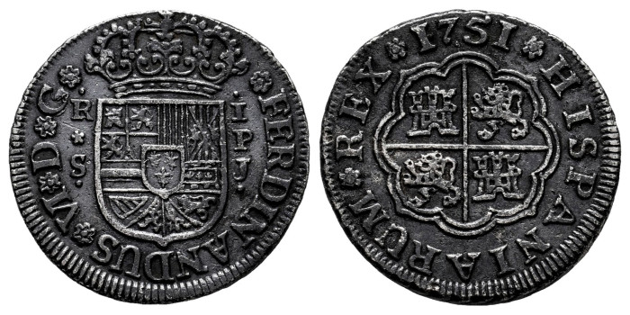 Cy09540.-FELIPE V - 1 Real 1751 Sevilla P.J.-EBC-