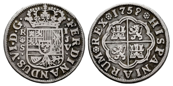 Cy09656.-FELIPE V - 1 Real 1759 Sevilla J.V.-MBC