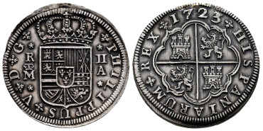 Cy08169.-FELIPE V - 2 Reales 1723 Madrid A.-MBC+