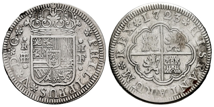 Cy08174-2.-FELIPE V - 2 Real 1723 Segovia F.-MBC-