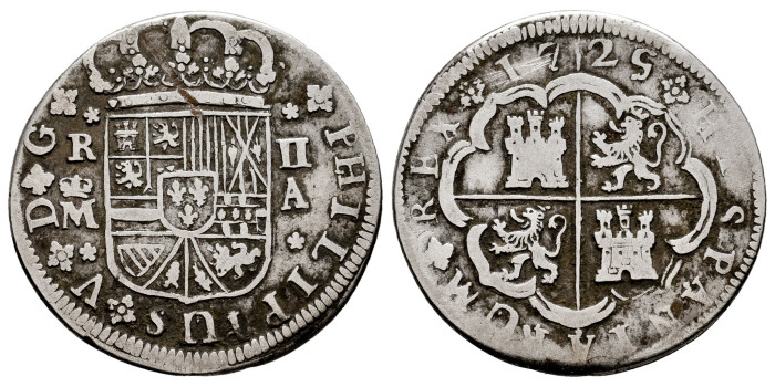 Cy08189.-FELIPE V - 2 Real 1725 Madrid A.-BC