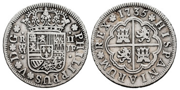 Cy08263.-FELIPE V - 2 Real 1735 Madrid J.F.-MBC-