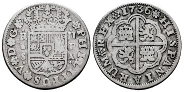 Cy08278.-FELIPE V - 2 Real 1736 Sevilla A.P.-BC