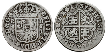 Cy08287.-FELIPE V - 2 Reales 1737 Sevilla P.J.-BC