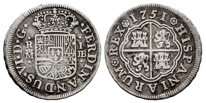 Cy09590-FERNANDO VI - 1 Real 1751 Madrid J.B.-BC