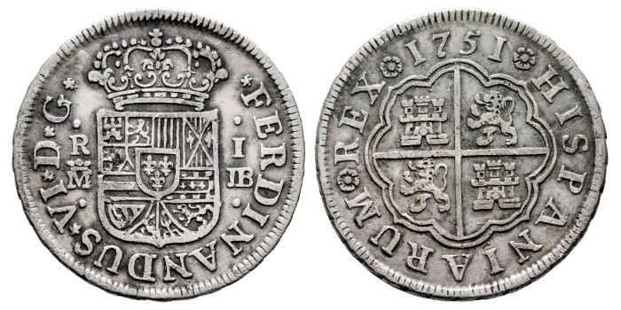 Cy09590-1.-FERNANDO VI - 1 Real 1751 Madrid J.B.-MBC