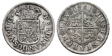Cy09590-1.-FERNANDO VI - 1 Real 1751 Madrid J.B.-MBC