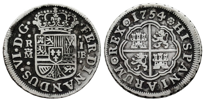 Cy09506.-FERNANDO VI - 1 Real 1754 Madrid J.B.-MBC-