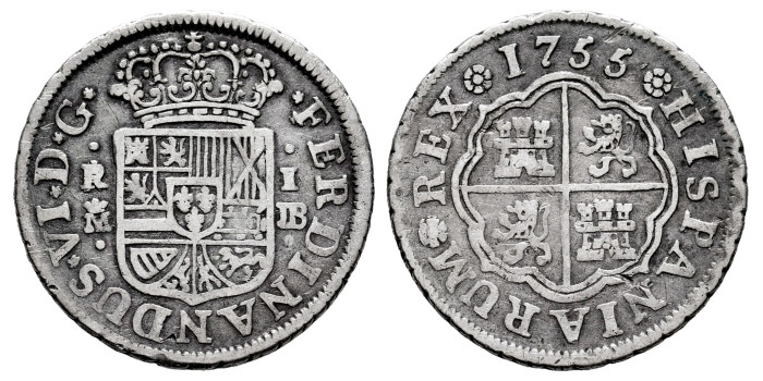 Cy09514.-FERNANDO VI - 1 Real 1755 Madrid J.B.-MBC-