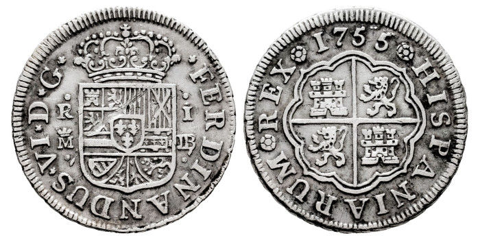 Cy09514-2.-FERNANDO VI - 1 Real 1755 Madrid J.B.-MBC