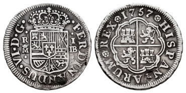 Cy09623.-FERNANDO VI - 1 Real 1757 Madrid J.B.-MBC-