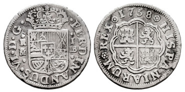 Cy09623-2.-FERNANDO VI - 1 Real 1757 Madrid J.B.-MBC-