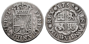 Cy09652.-FERNANDO VI - 1 Real 1758 Madrid I.B.-BC+