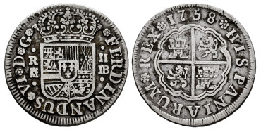 Cy09729-1.-FERNANDO VI - 2 Reales 1758 Madrid J.B.-BC