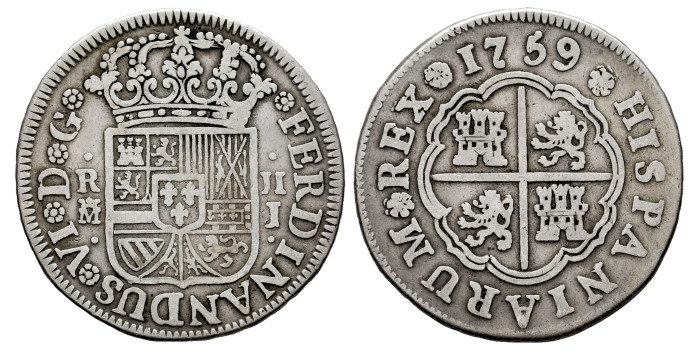 Cy09740-1.-FERNANDO VI - 2 Reales 1759 Madrid J.-BC