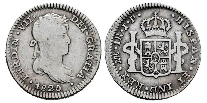 Cy14482.-FERNANDO VII - 1 Real 1820 Lima J.P.- BC