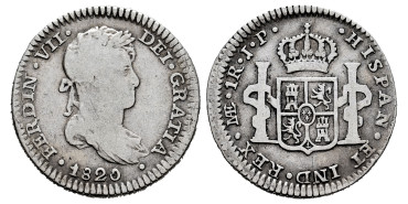 Cy14482.-FERNANDO VII - 1 Real 1820 Lima J.P.- BC